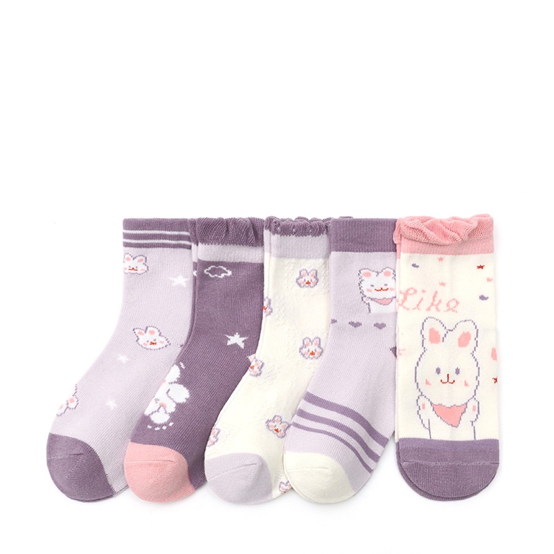 Z2 NEW (1 set 5 pasang) Kaos kaki bayi dan anak banyak motif kualitas premium