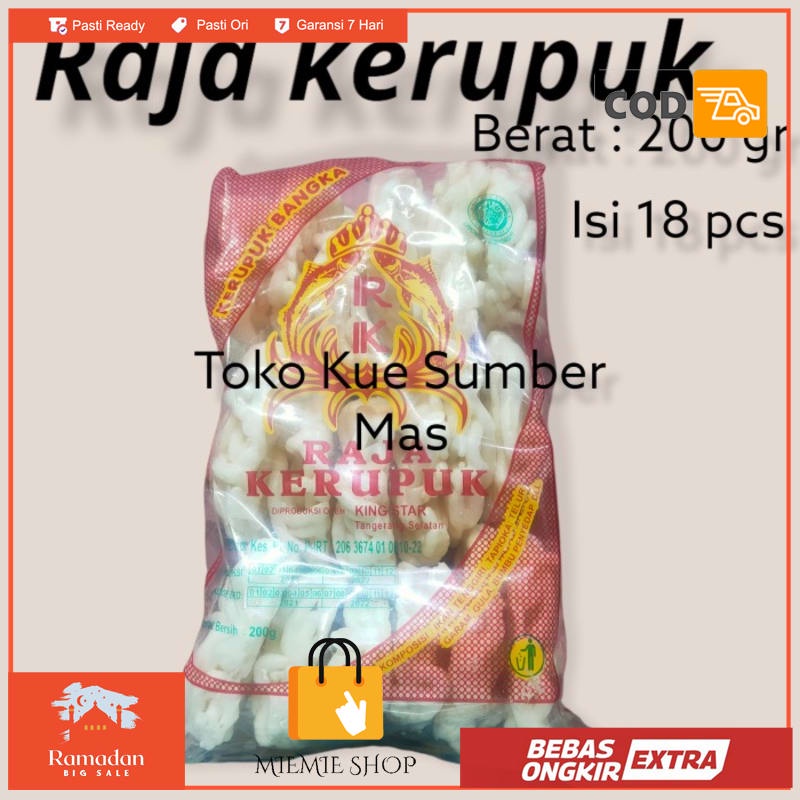 

KERUPUK BANGKA RAJA kerupuk berat bersih 210 gr - 200 gram