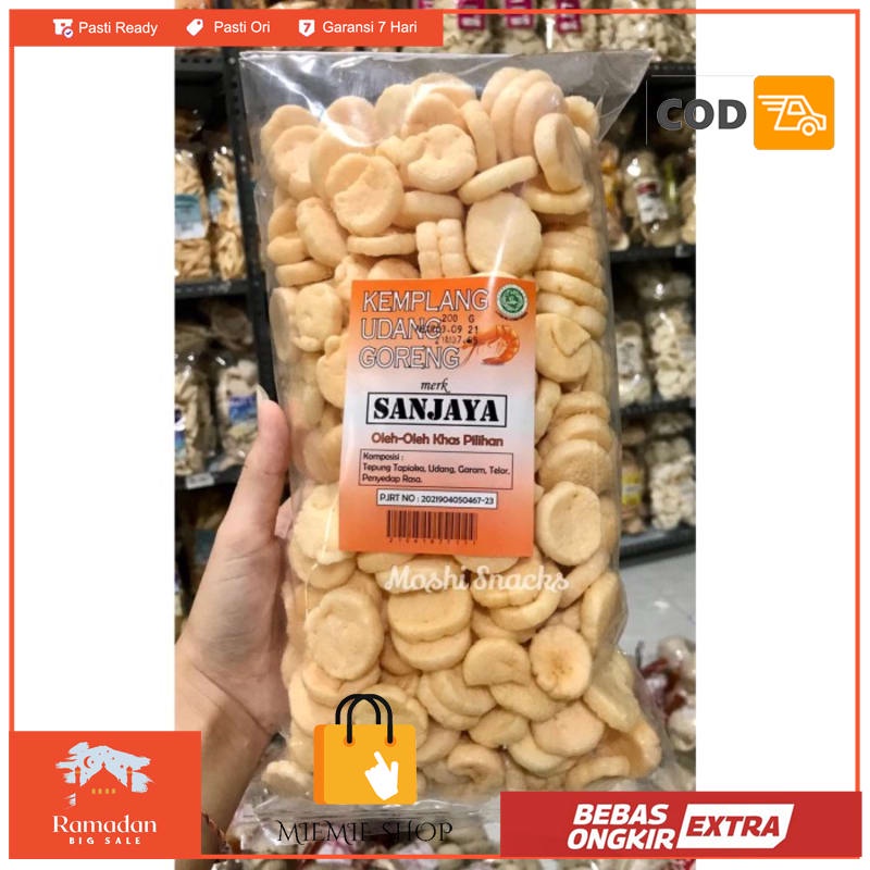 

Kerupuk / Kemplang Koin Udang Sanjaya 200gr Asli Bangka