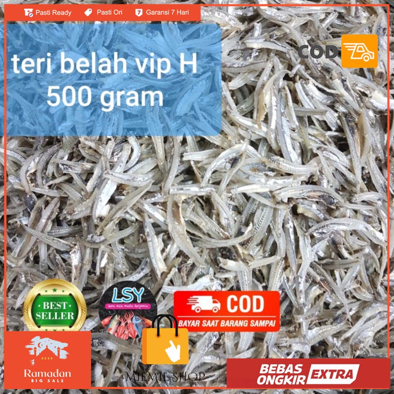 

teri belah vip/jengki belah vip 500gr