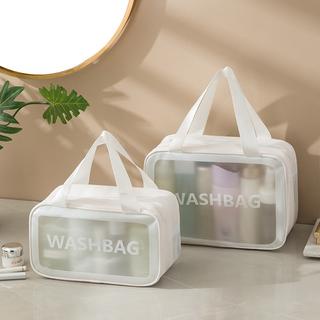 SS Tas Kosmetik Transparant WASHBAG Pouch Travel Make Up Bag Organizer Dompet Kosmetik Toiletry Waterproof Pouch Kosmetik Transparant Travel