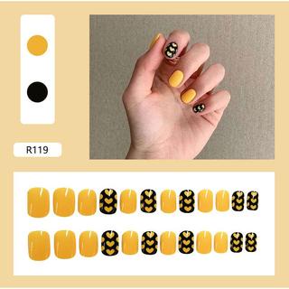 SS 24Pcs Kuku Palsu Motif Kartun 24 Pcs Fake Nail Karakter Manicure Nail Stickers Wedding Pengantin Murah