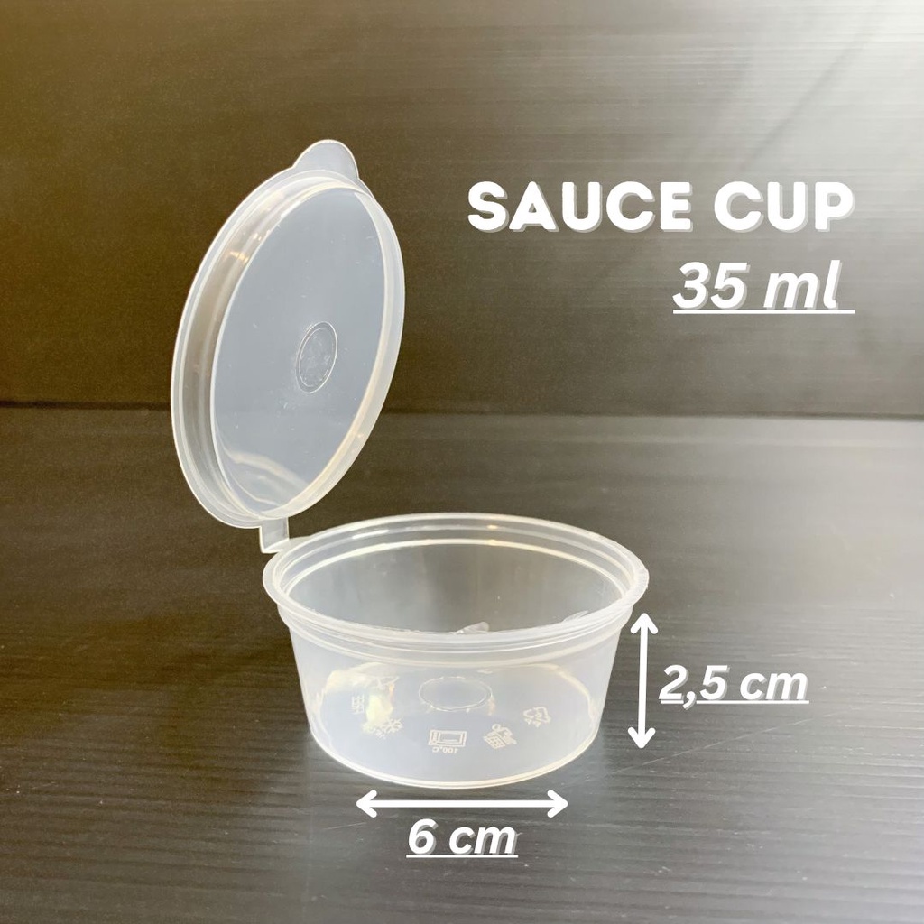 Sauce Cup 35 ml / Tempat Saos Sambal Kecap Plastik