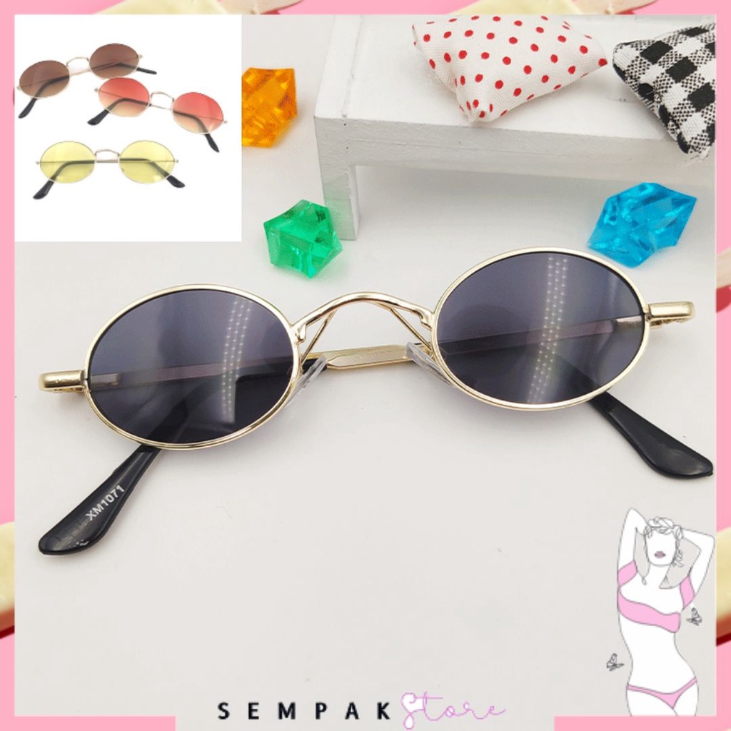 SS Kacamata Wanita Bulat Oval Fashion Korean Style 1102 Kaca Mata Simple Warna Warni Murah