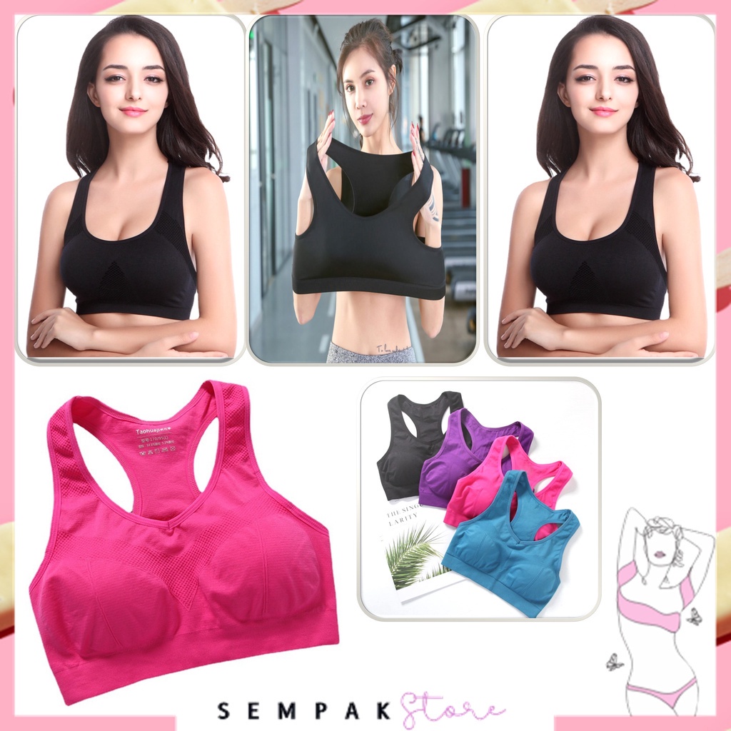 Bra Sport Wanita Tanpa Kawat 6555 Bh Sport Gym