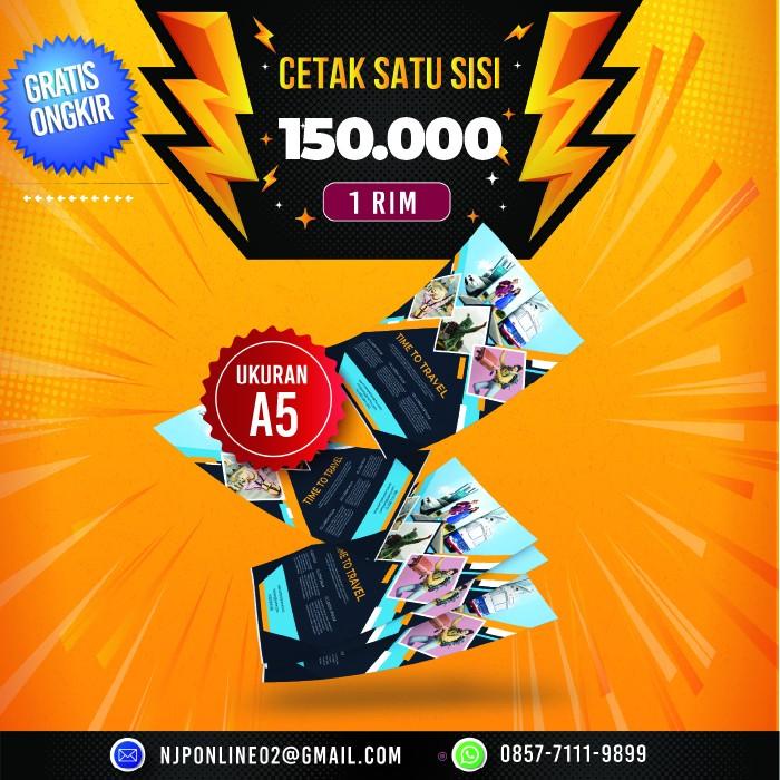

Terlaris Cetak Brosur A5 (1 Sisi ) 1 Rim / 500 Lbr | Art Paper 120 Gr Murah !