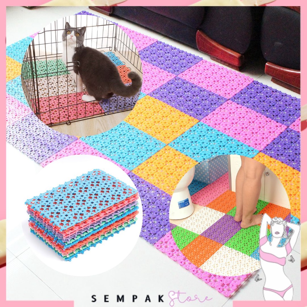 SS Alas Kandang Hewan Peliharaan 20 x 30Cm Karpet Kamar Mandi Anti Slip Tatakan Karpet Kucing Anjing Kelinci Anti Air