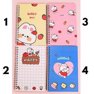 SS Notebook A5 Buku Catatan  Isi 60 Lembar Buku Diary Aesthetic Motif Kartun Gaya Retro Buku Tulis Garis A5 Spiral Murah