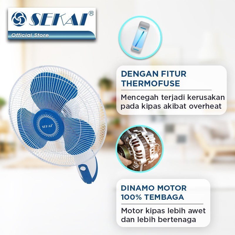 Wall Fan Sekai Kipas Angin Dinding  WFN-1627 16 Inch WFN1627 Termurah