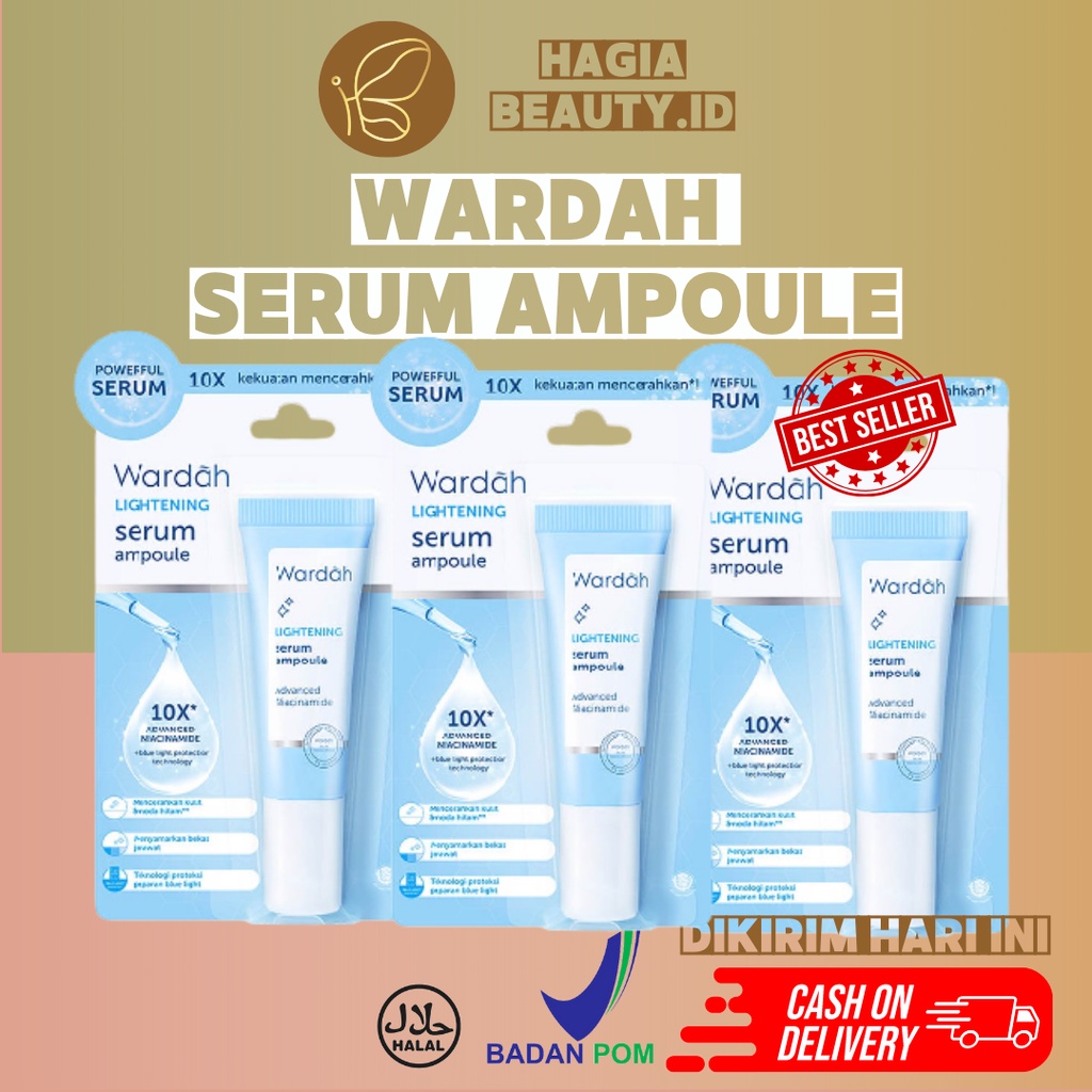 Bisa COD - Wardah Lightening Serum Ampoule 8ml