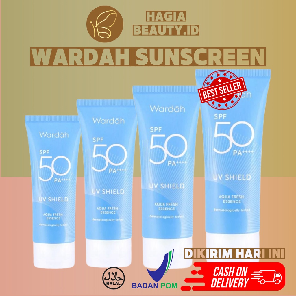 Wardah UV Shield Aqua Fresh Essence SPF 50 PA++++.