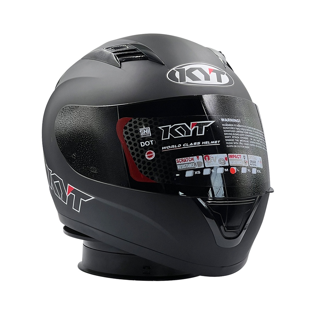 Helm Full Face KYT R10 Solid Black Doff