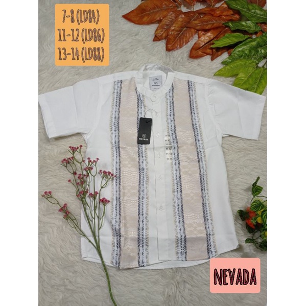 kemeja koko putih anak nevada
