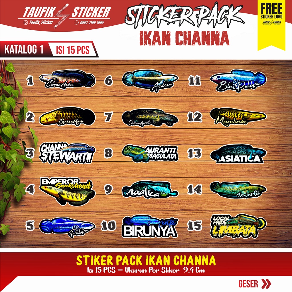 

STIKER PACK CHANNA/ PAKET STIKER CHANNA ISI 12-15 PCS