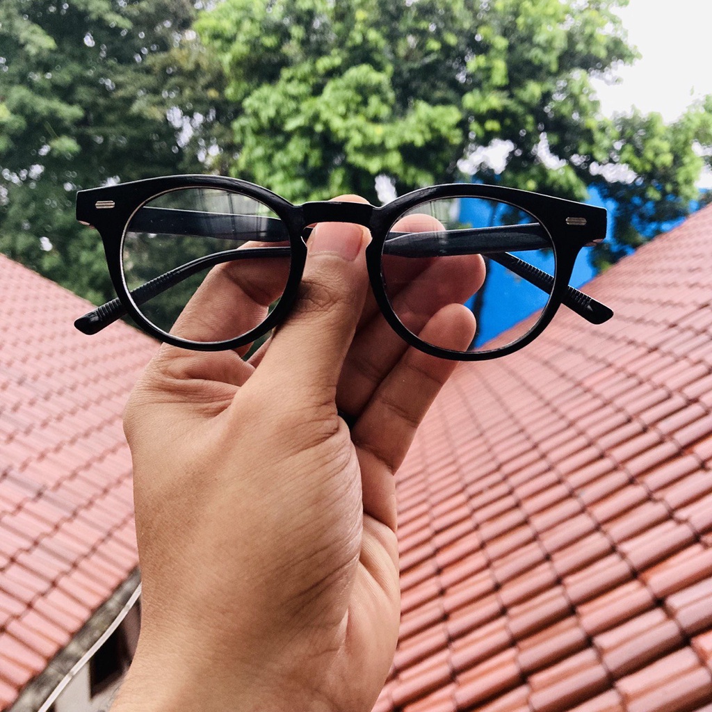 KACAMATA MELANCHOLY - BLACK CLEAR GLOSSY