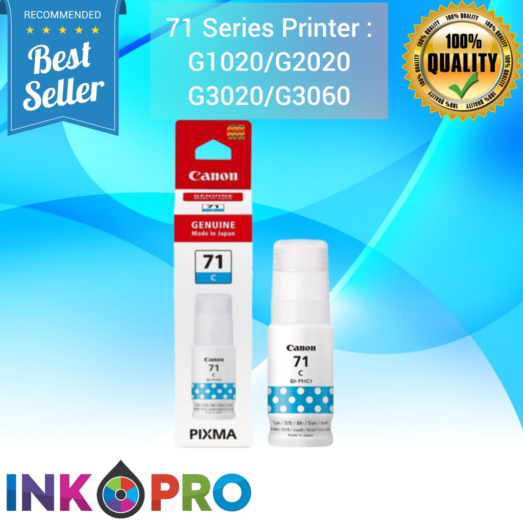 Tinta Canon Gi 71 PREMIUM Untuk Printer G1020 G2020 G2021 G2060 G3020