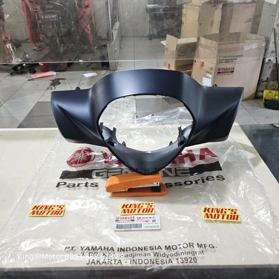 COVER BATOK DEPAN KEPALA LAMPU GRAND FILANO BIRU DOFF BJM F6143 P1