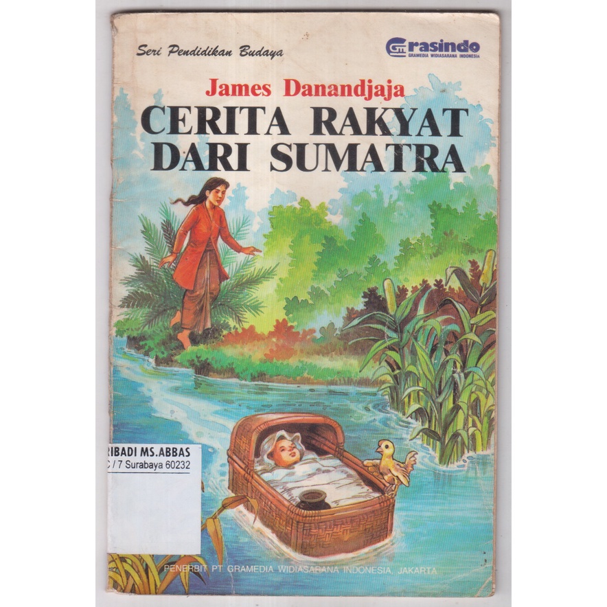 BUKU JAMES DANANDJAJA - CERITA RAKYAT DARI SUMATRA