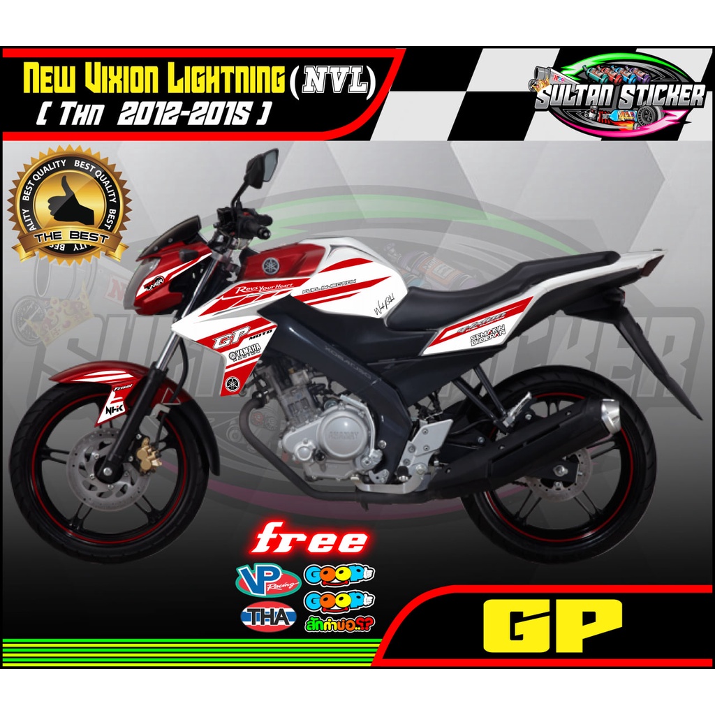 Stiker Variasi Streaping Decal list Motor Yamaha New Vixion Lightning/NVL (Thn 2012-2015) GP