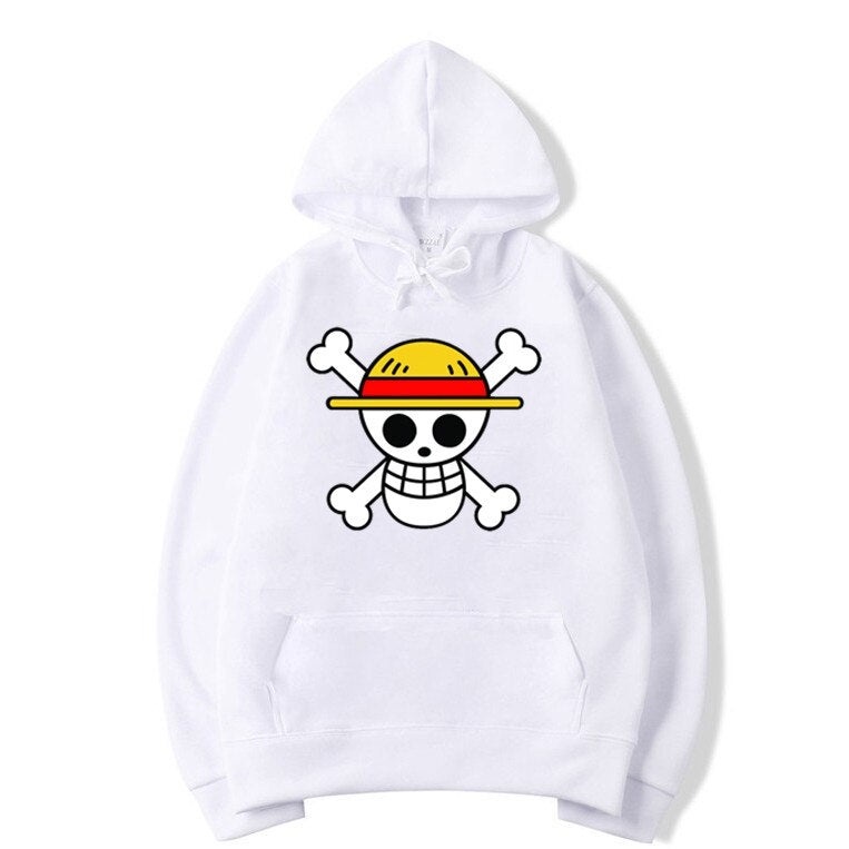 Jaket Hoodie Sweater Sweatshirt Logo Bendera Kapal Topi Jerami Mugiwara Monkey D Luffy Kru Kapal Baj