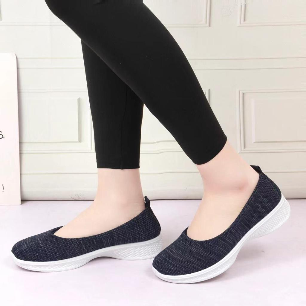 Permata Sepatu Slip On Flyknit QP-0712  Shoes Wanita Import  Fliknit Shoes