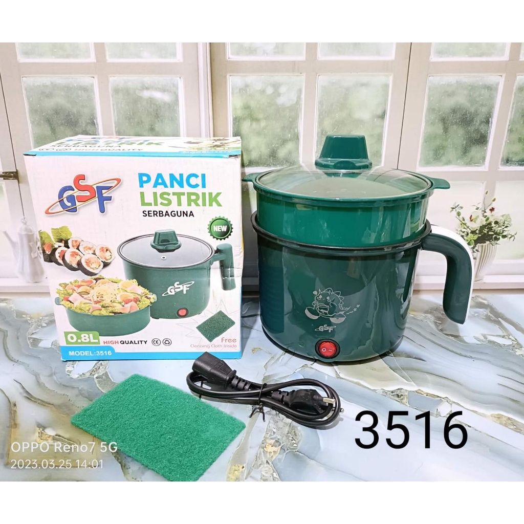 panci listrik Q2 8518 G 4718 G 3516 panci elektrik gsf serbaguna free bubble