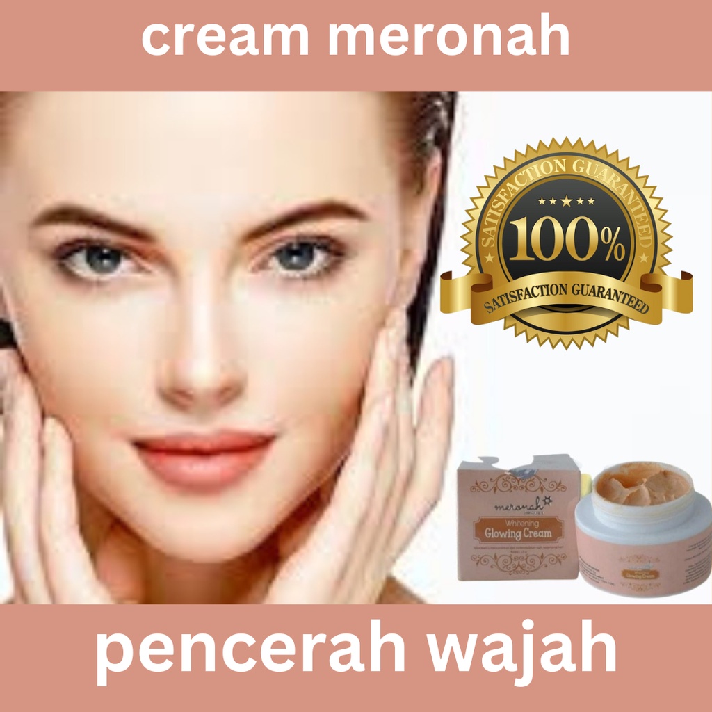 crem meronah glowing murah wajah putih flek whitening cream yg ori