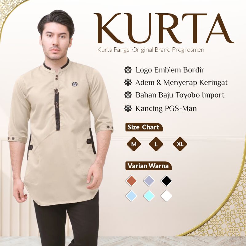 PREMIUM NEW PROGRESMEN BAJU KOKO PRIA DEWASA MODEL TERBARU 2025 BAJU KOKO KURTA PANGSI BAJU KOKO