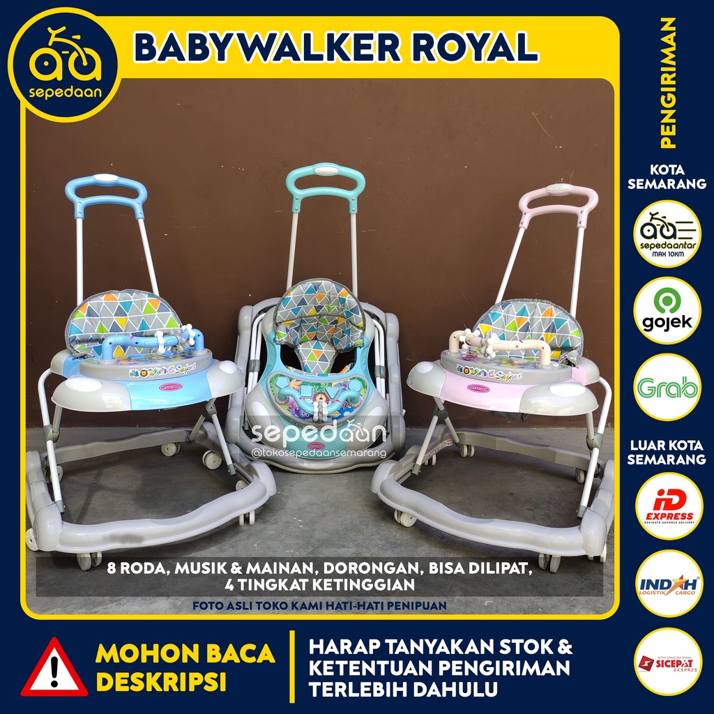 Baby Walker Apolo Jalan Anak Bayi ROYAL - Babywalker Cewek Cowok Laki-laki Perempuan