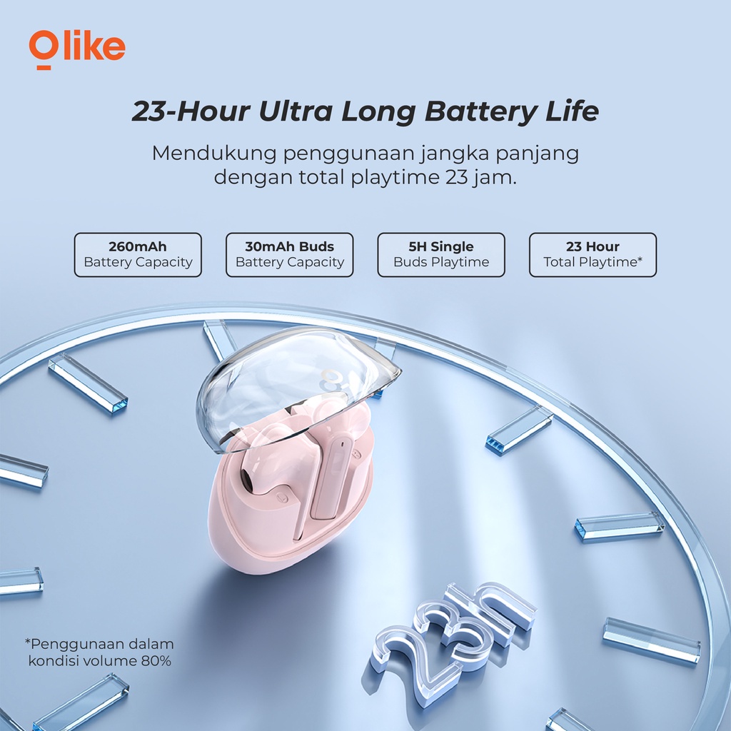 PROMO Olike headset bluetooth earphone wireless tws earbuds 5.3 earbuds 24 Hours Play Time 20 fitur Touch Control AAC SBC T103 BY.SULTAN