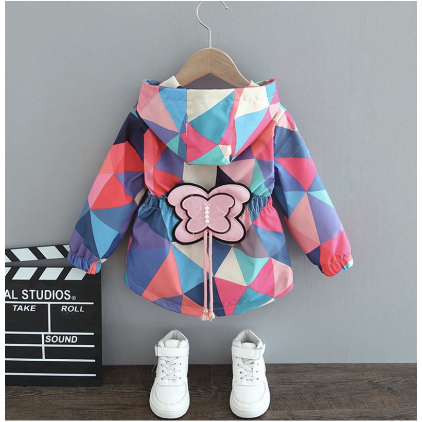 babyfit [2-8thn] BUTTERFLY MAZE jacket hoody panjang anak trench coat semi parachute zg-0325