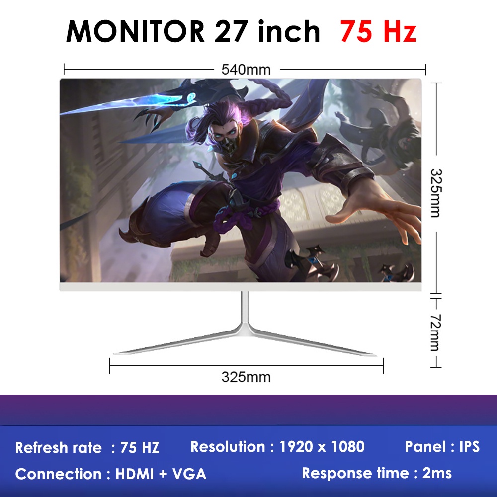 Monitor Gaming IPS Gaming monitor FULL HD FHD 24 inch 27 inch 32 inch 75 HZ