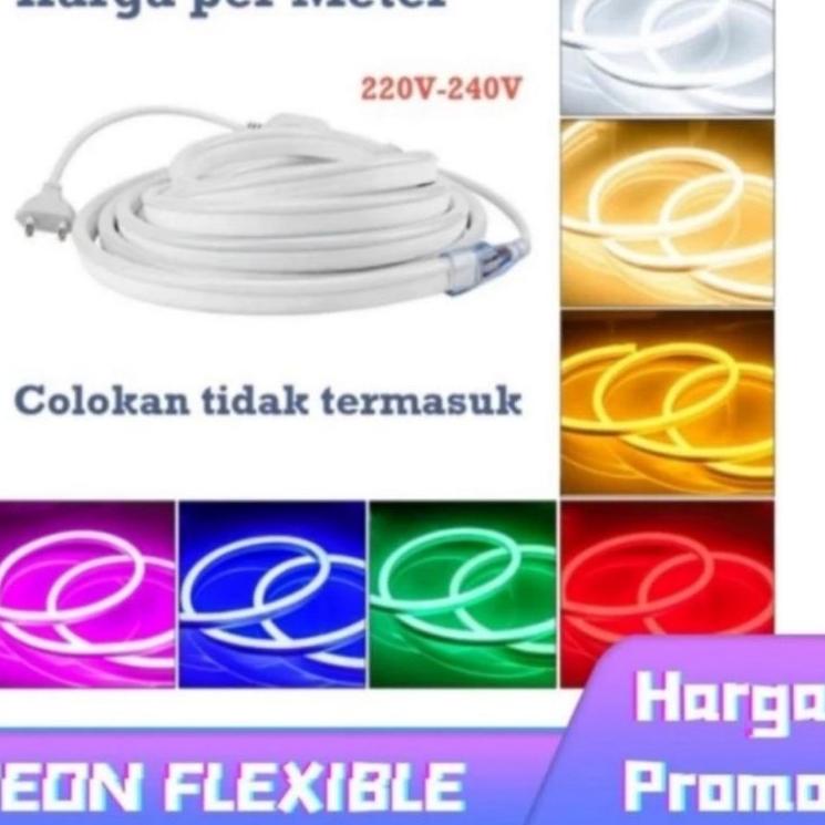 TERBARU  Lampu led NEON FLEX SELANG 220V HARGA METERAN neon flexibel outdoor