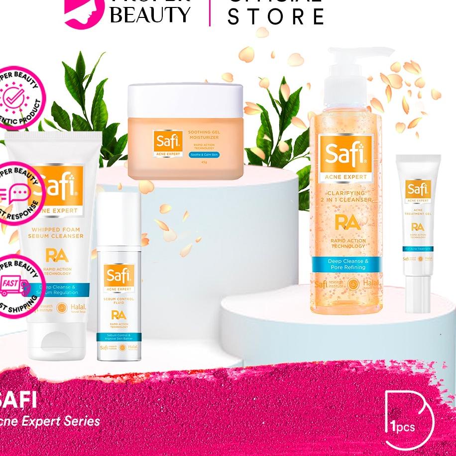 Berkualitas SAFI Acne Expert Series Indonesia / Cleanser Toner Essence Serum Cream Sunscreen Shampoo