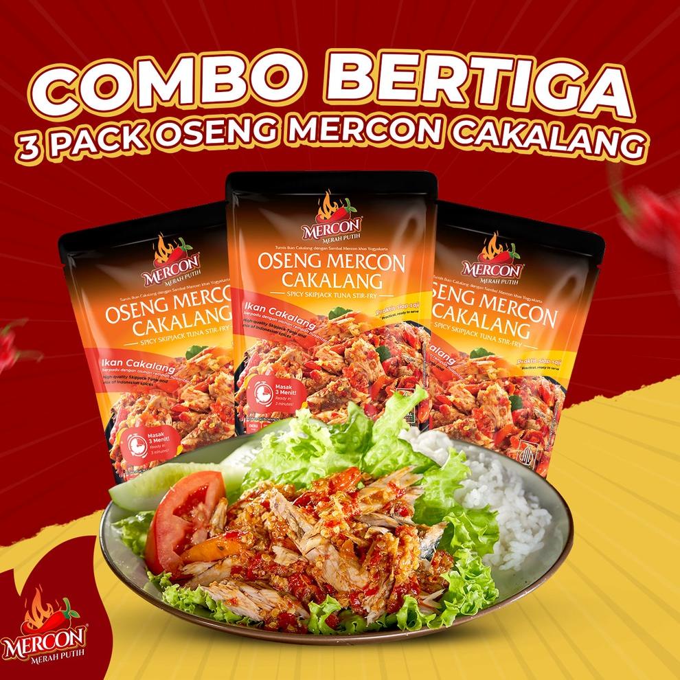 ✓ Mercon Merah Putih - Hemat Combo Bertiga || 3 x Oseng Mercon Cakalang