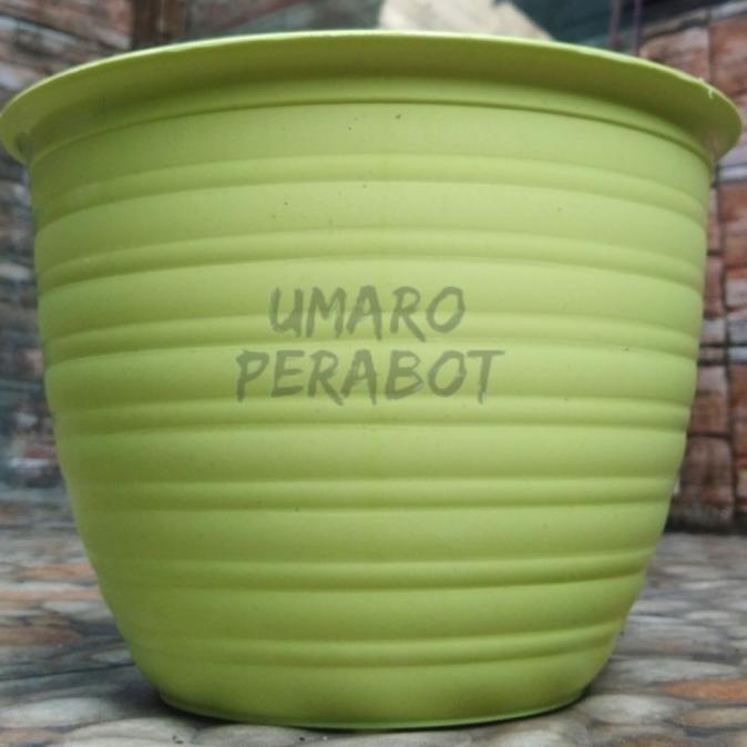 Terlaris Pot Tawon Ukuran 25 Warna Hijau Lime / Pot Tanaman / Pot Bunga / Umaro Perabot
