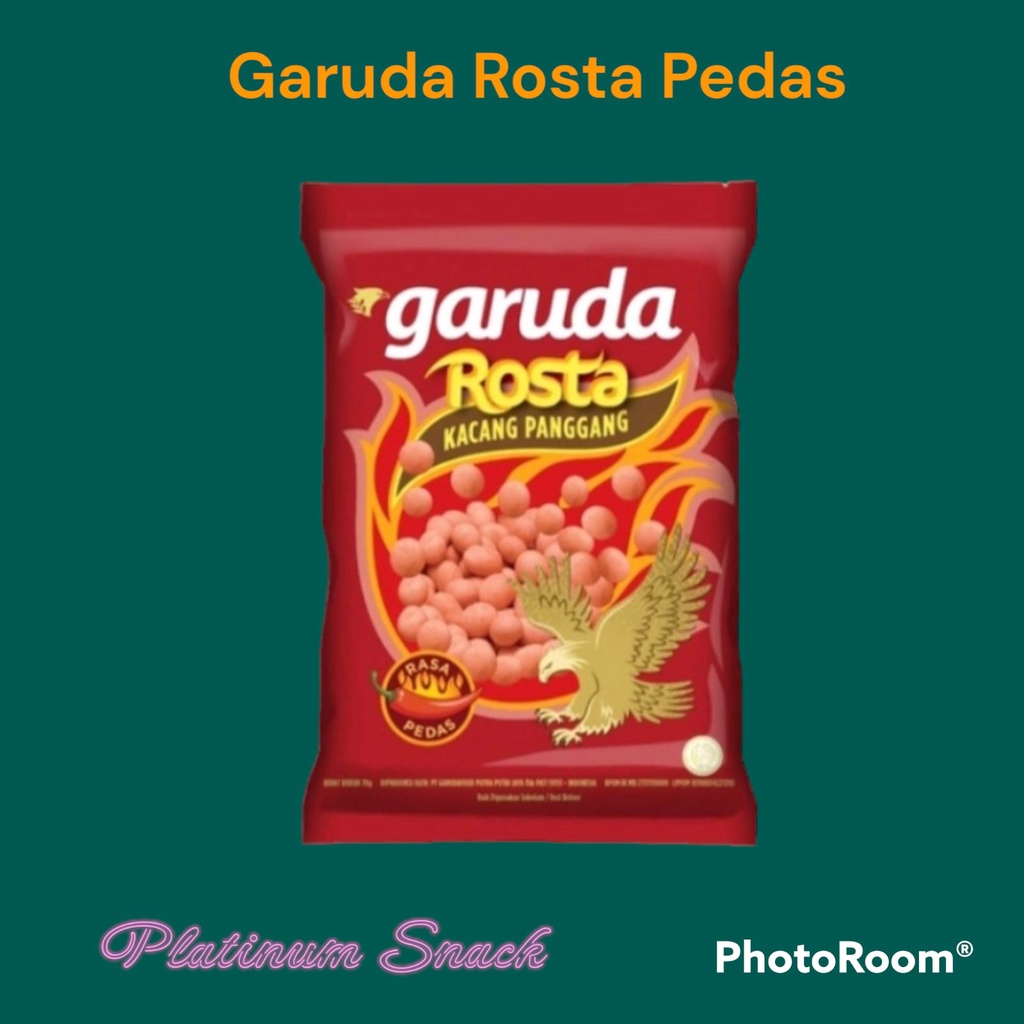 Garuda Rosta Kacang Oven Rasa Bawang | Rasa Pedas | 11gr x 20 bks