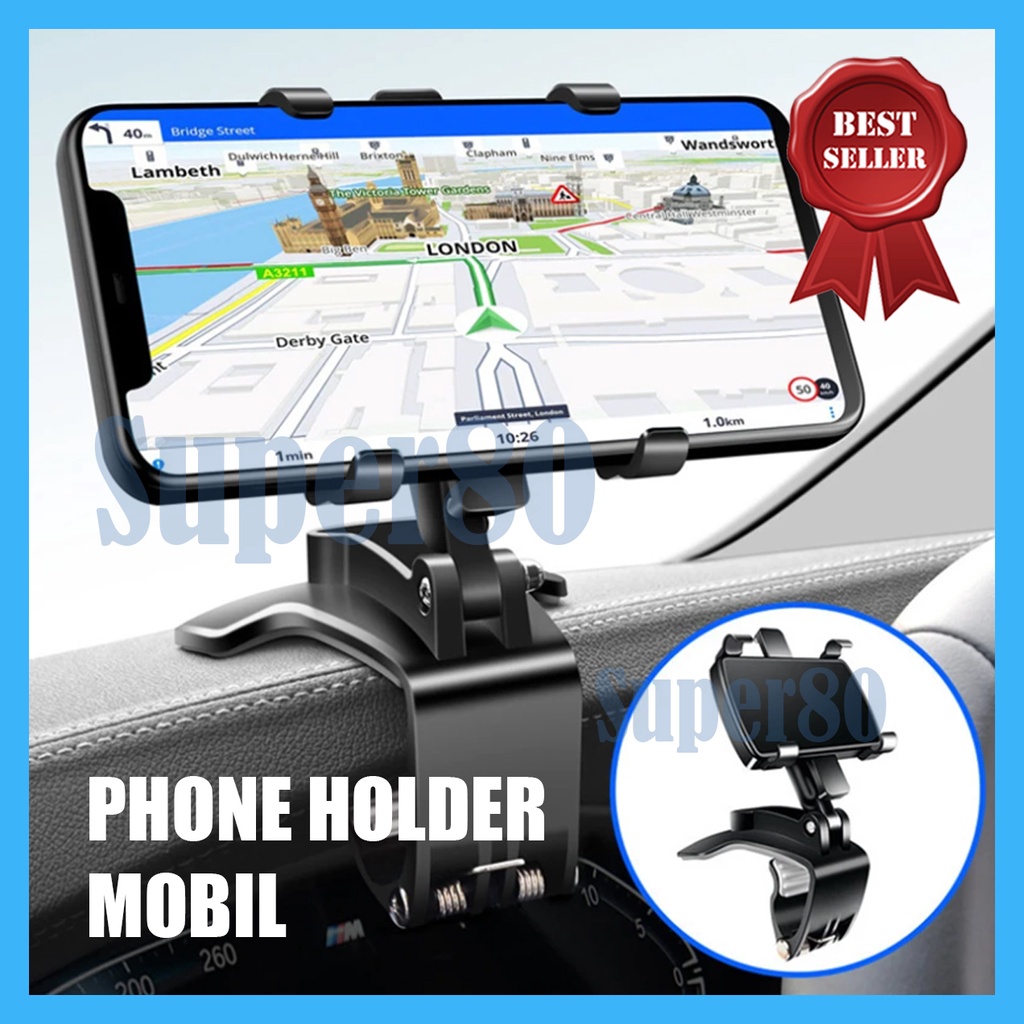 Phone Holder Dashboard Mobil Universal Car Mount Bracket Tempat HP GPS Handphone