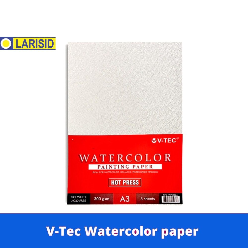

Watercolour Paper 300Gsm V-Tec Watercolour Painting Paper A3/ A4