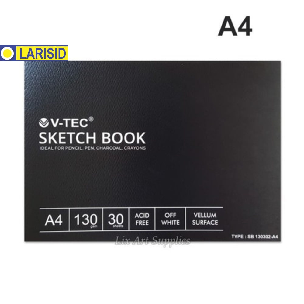 

V-Tec Sketchbook A4 30 Lembar (130Gsm) Vellum Surface