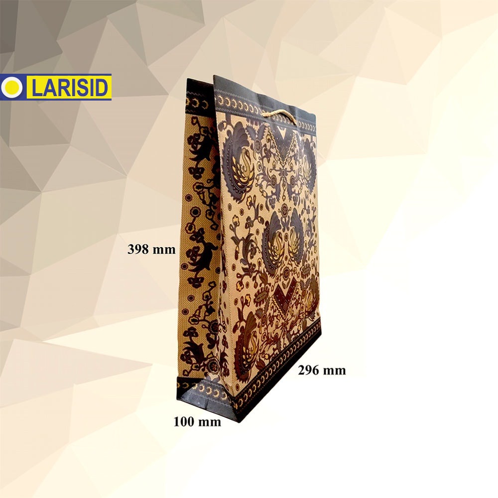 

10 Pcs Kiky Paper Bag Kraft Batik Large 398x296x100