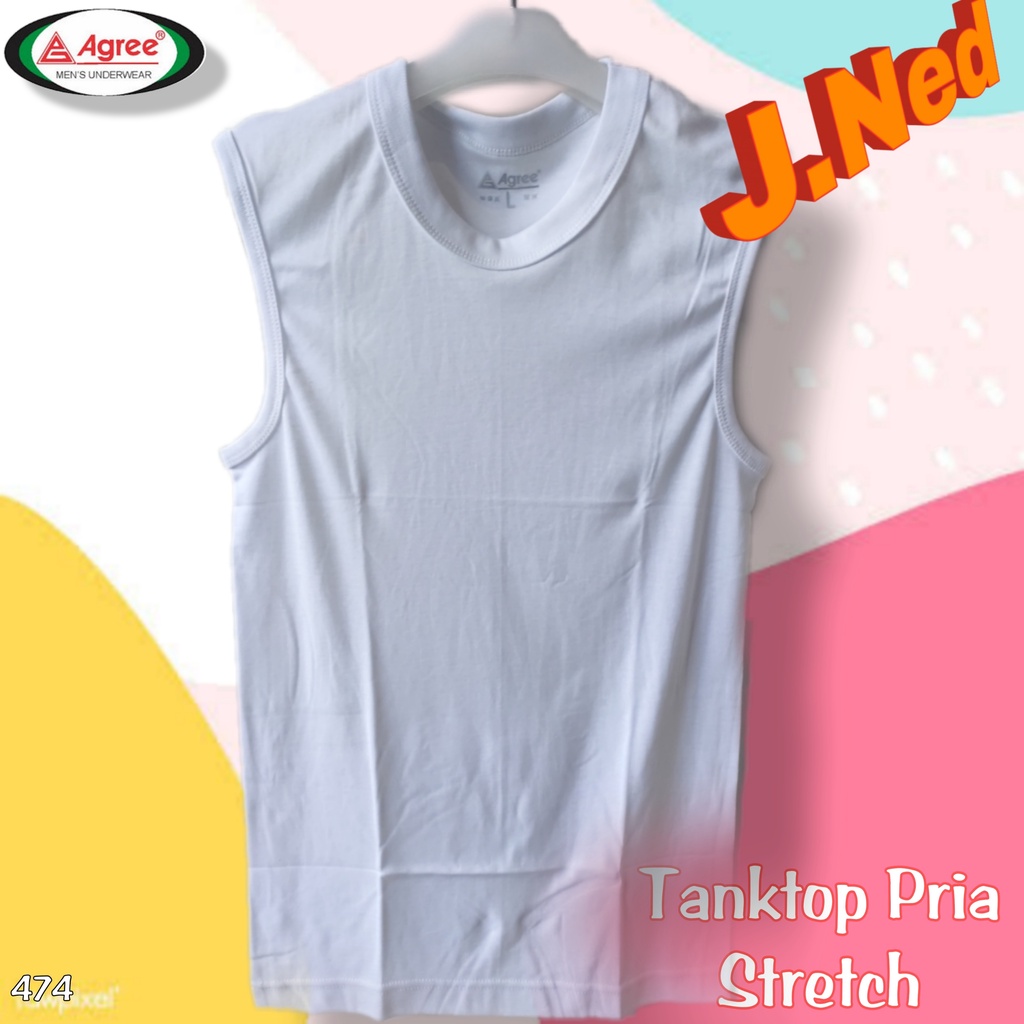 J474T (3PCS) Kaos Tanktop Pria Sport KAOS DALAM SPORT