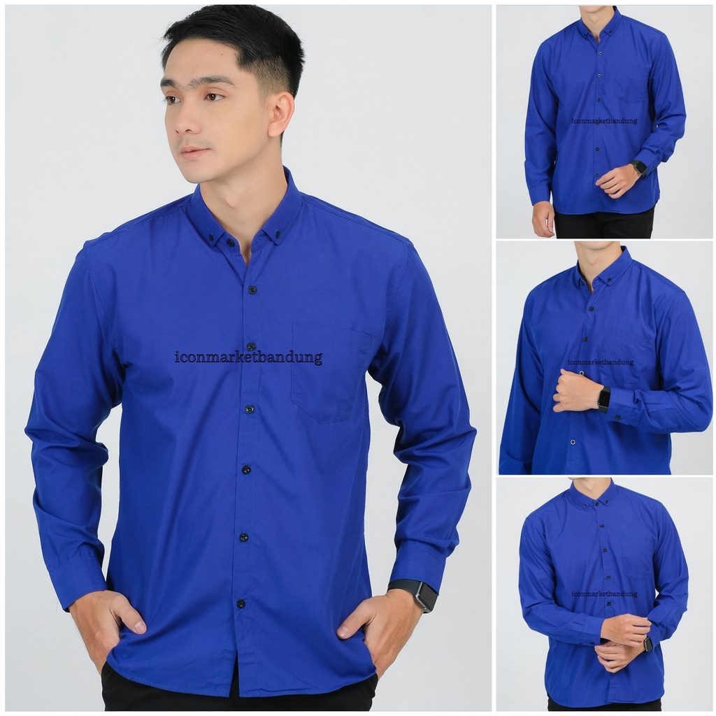 KEMEJA PRIA LENGAN PANJANG POLOS SIZE M L XL XXL ORIGINAL ICON MARKET BANDUNG / KEMEJA SEMI FORMAL PRIA