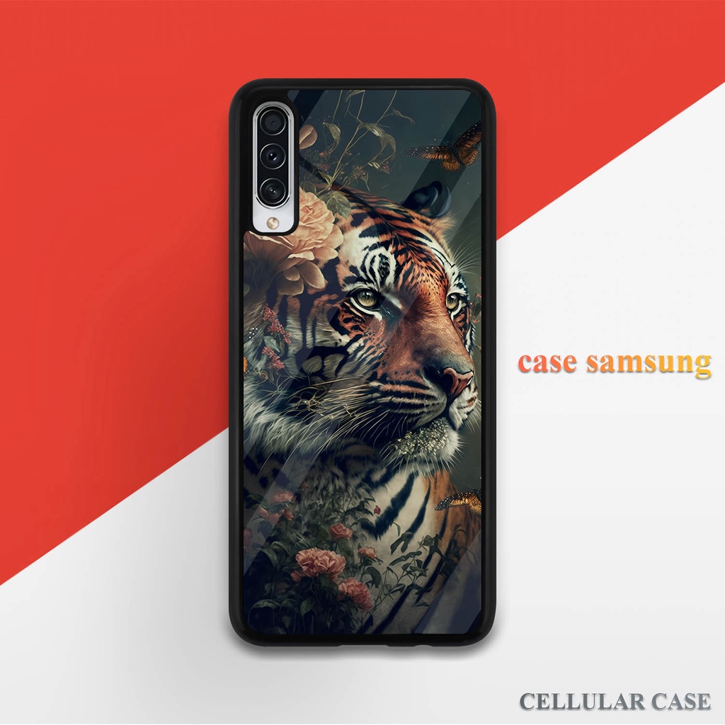 [CR14] Case Glossy Samsung A30S A50S A50 A70 | Casing Hp Kilau Lion Tiger Harimau | Kesing Lucu Casi