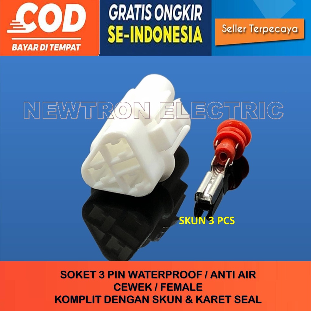 SOKET DLC YAMAHA 3 PIN FEMALE SOKET DLC RESET SOKET DLC SHORT CONNECTOR DLC ECM TAHAN PANAS