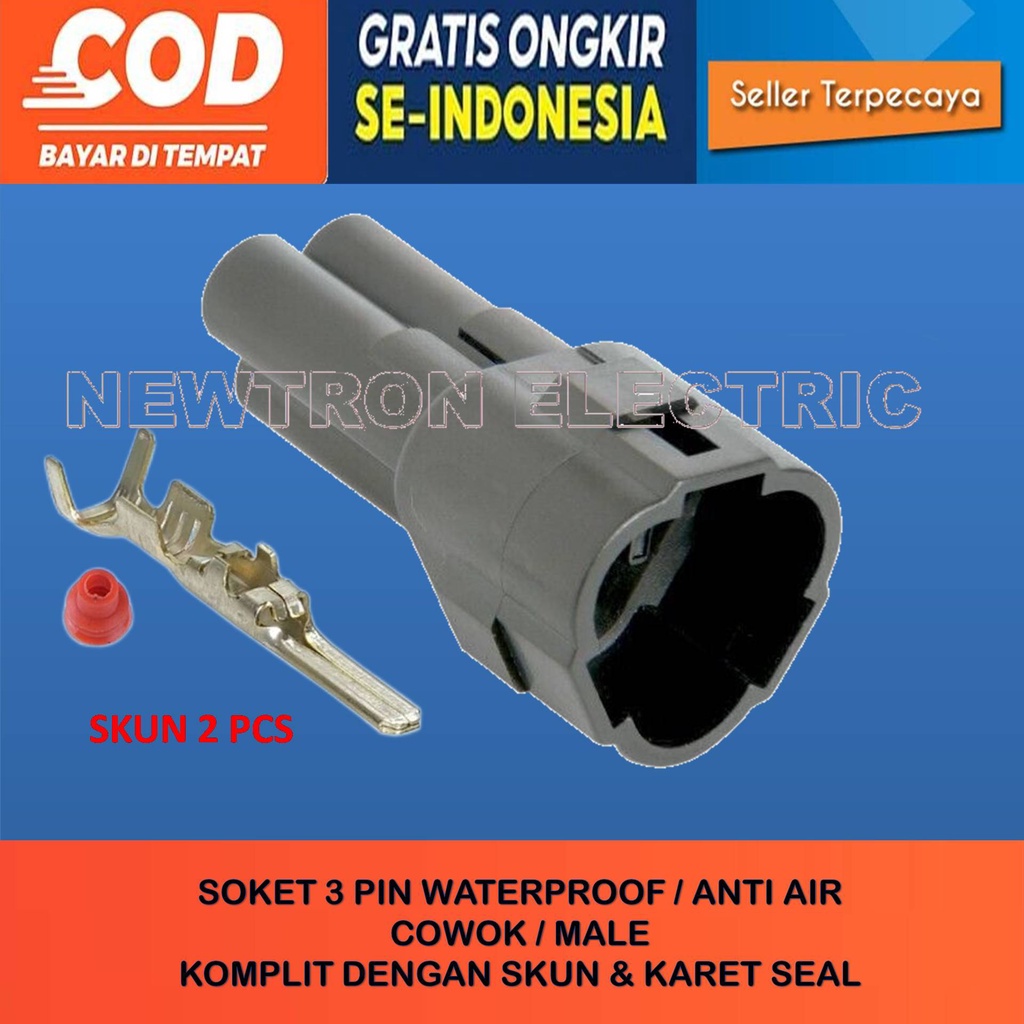 SOKET DLC YAMAHA 3 PIN MALE SOKET DLC RESET SOKET DLC SHORT CONNECTOR DLC ECM YAMAHA HITAM