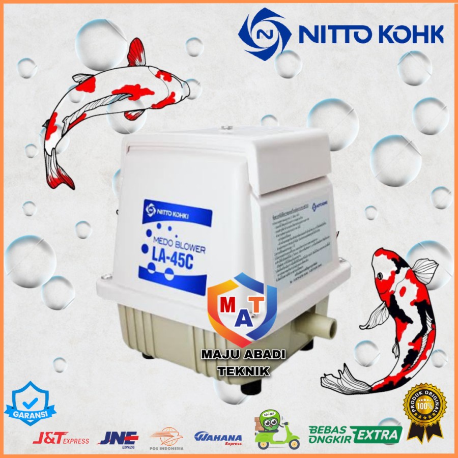 Aerator Nitto Kohki Medo Air Blower LA 45C Pompa Udara Kolam Koi