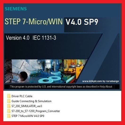 SOFTWARE PLC SIEMENS : STEP 7- Micro/WIN V4.0 SP9