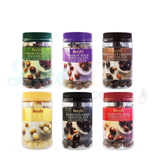 

Cokelat Beryls Beryl's Jar 500gr Beryl Toples Almond Milk Chocolate Handcarry Jastip Malaysia KL Almond Milk Raisin Milk Almond Dark Almond Bittersweet Almond Greentea Almond White Choco Assorted Mix Almond Crunchy Almond Milk