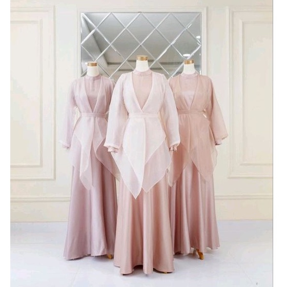 GAMIS OUTER ORGANZA/DRESS ORGANZA/GAMIS KONDANGAN/GAMIS LEBARANGamis/ dress kondangan/ Gamis Organza